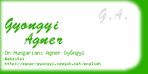 gyongyi agner business card